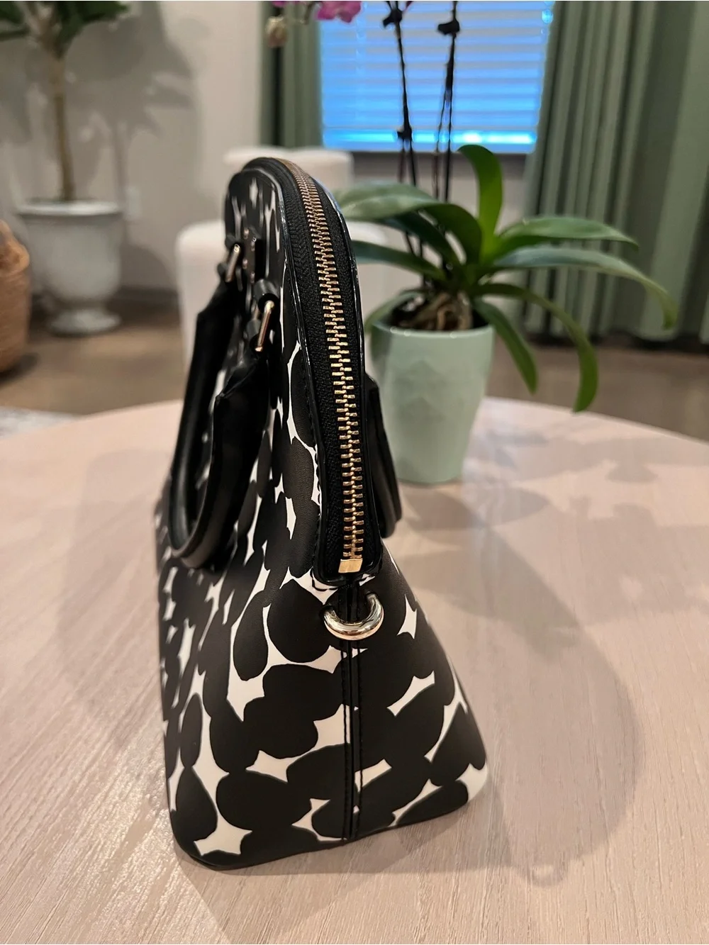 kate spade Black & White Graphic Dome Satchel